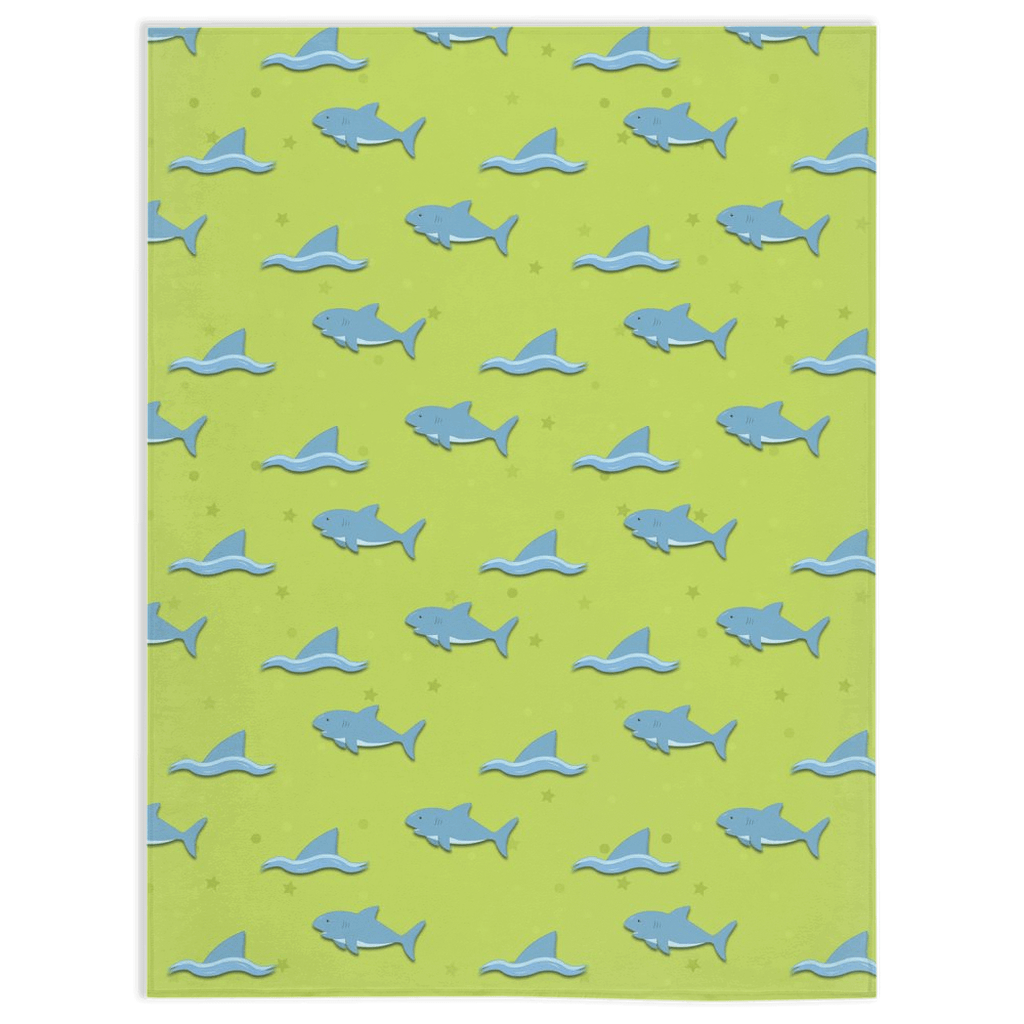 Cute Sharks Minky Blankets - We Love Your Gift