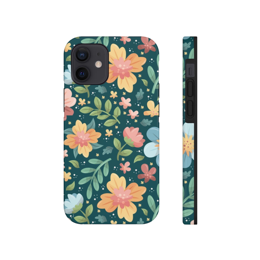 Floral Tough Phone Case - Super-Cute & Impact Resistant for iPhones