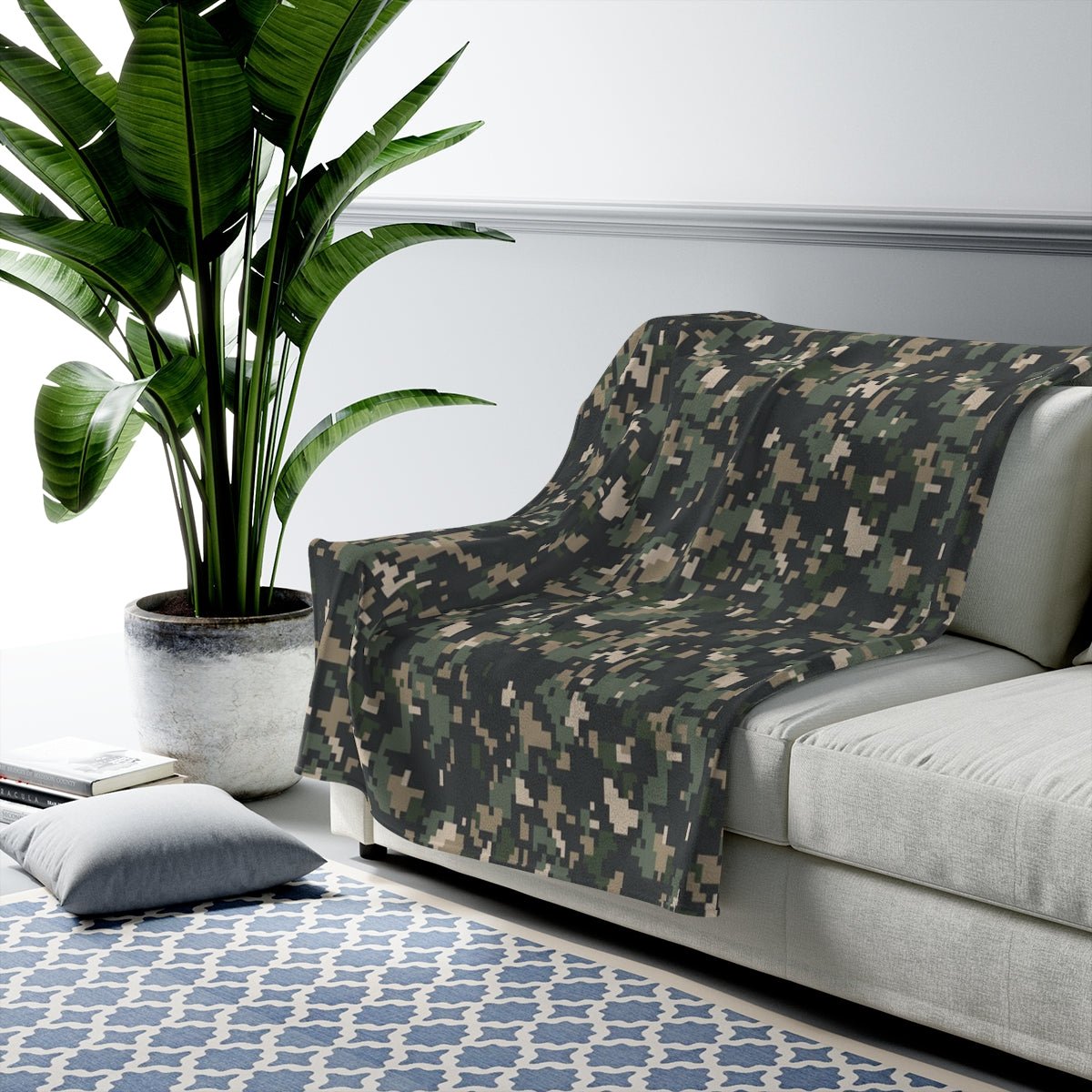 Digital Camouflage Velveteen Plush Blanket - Super Soft, Warm & Cozy - We Love Your Gift