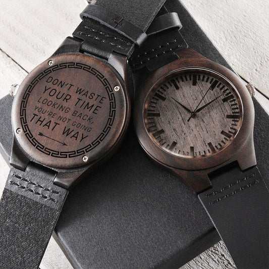 Don&#39;t Waste Your Time Dad Wooden Watch Unique Gift Idea for Fathers Day, Birthday, Christmas, & Anniversary - We Love Your Gift