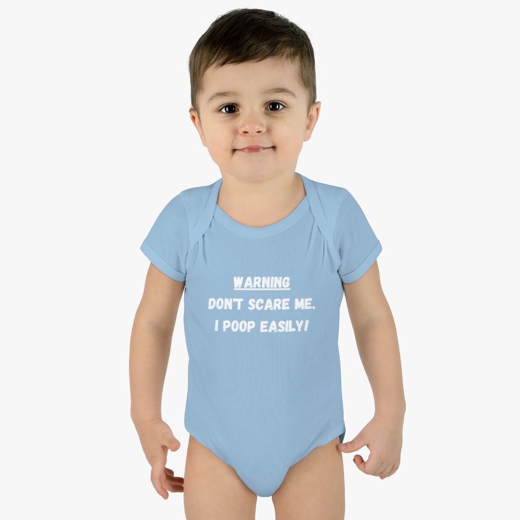 Don't Scare Me. I Poop Easily Funny Baby Infant Onsie - We Love Your Gift