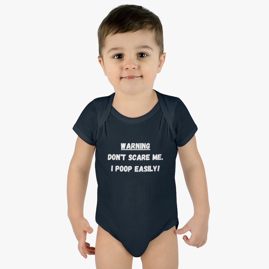 Don't Scare Me. I Poop Easily Funny Baby Infant Onsie - We Love Your Gift