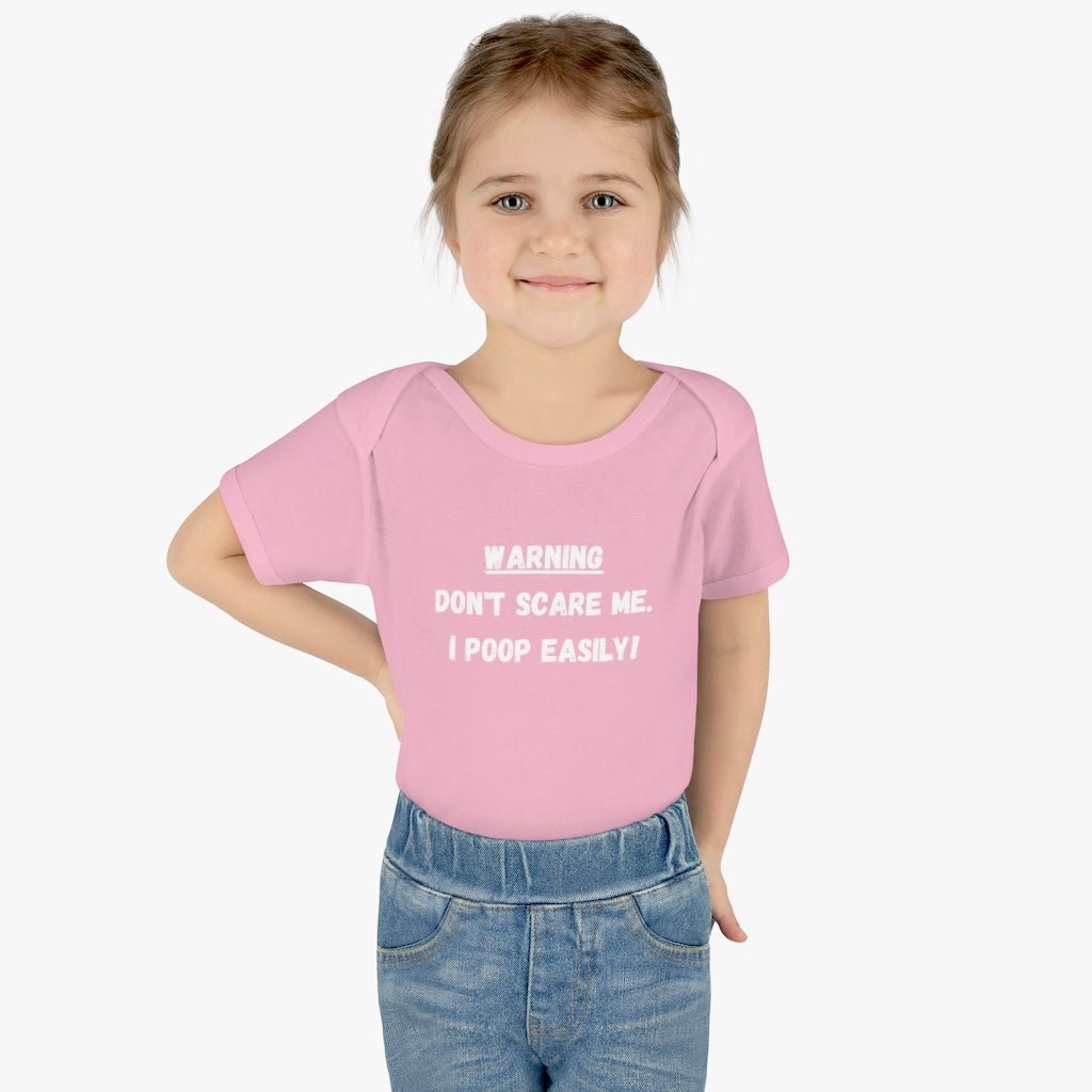 Don't Scare Me. I Poop Easily Funny Baby Infant Onsie - We Love Your Gift