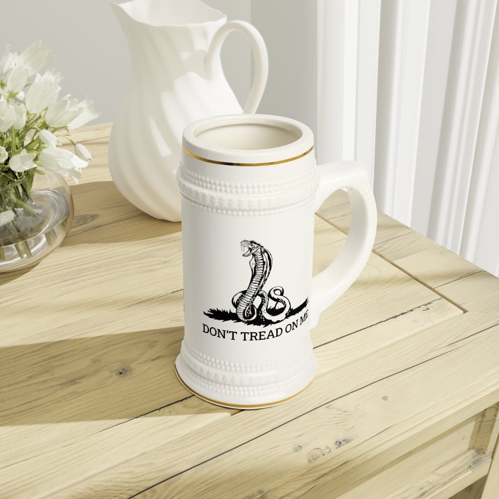 Don't Tread on Me Beer Stein Mug With Drinking Handle - We Love Your Gift