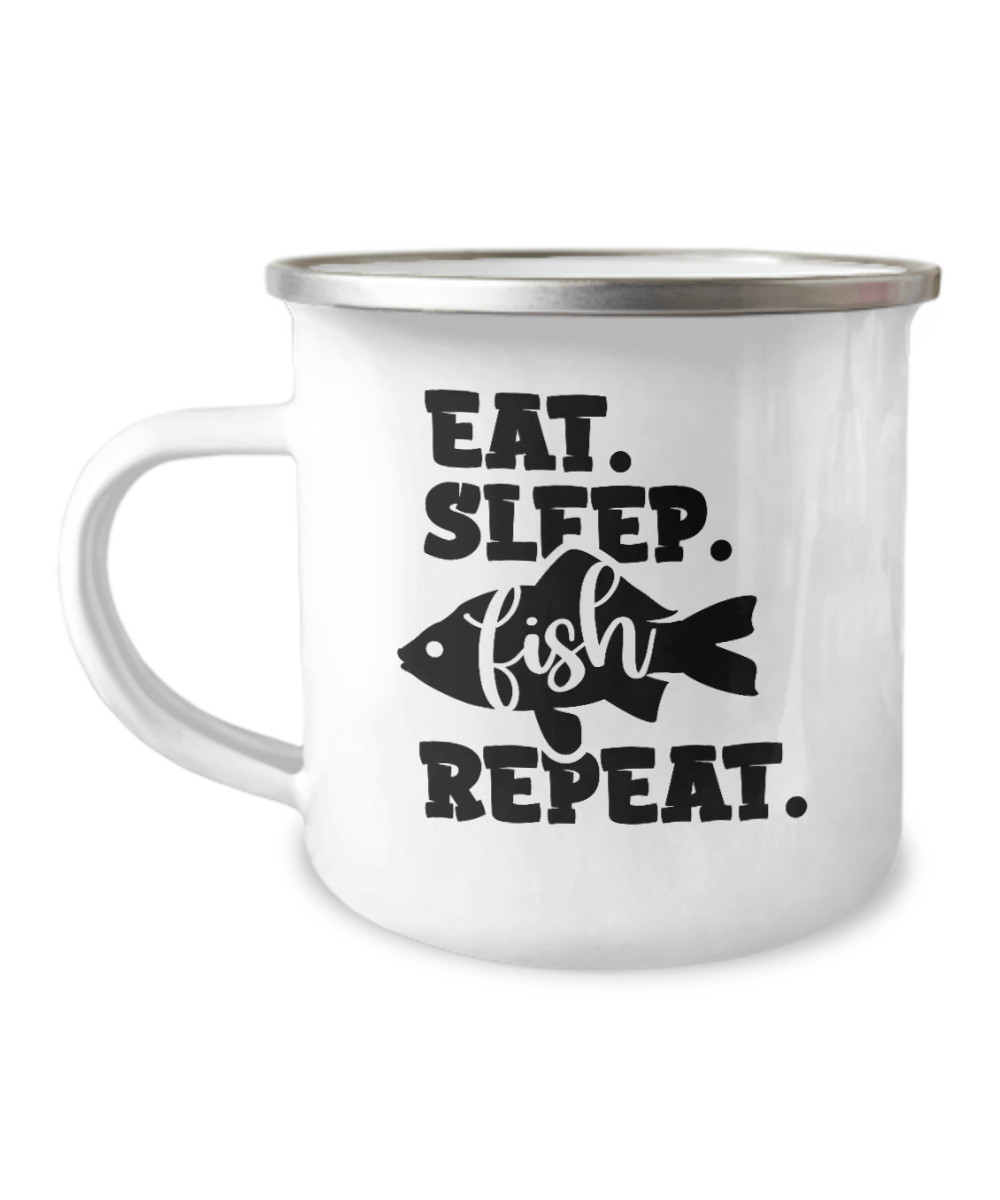 Eat Sleep Fish Repeat Camper Mug - We Love Your Gift