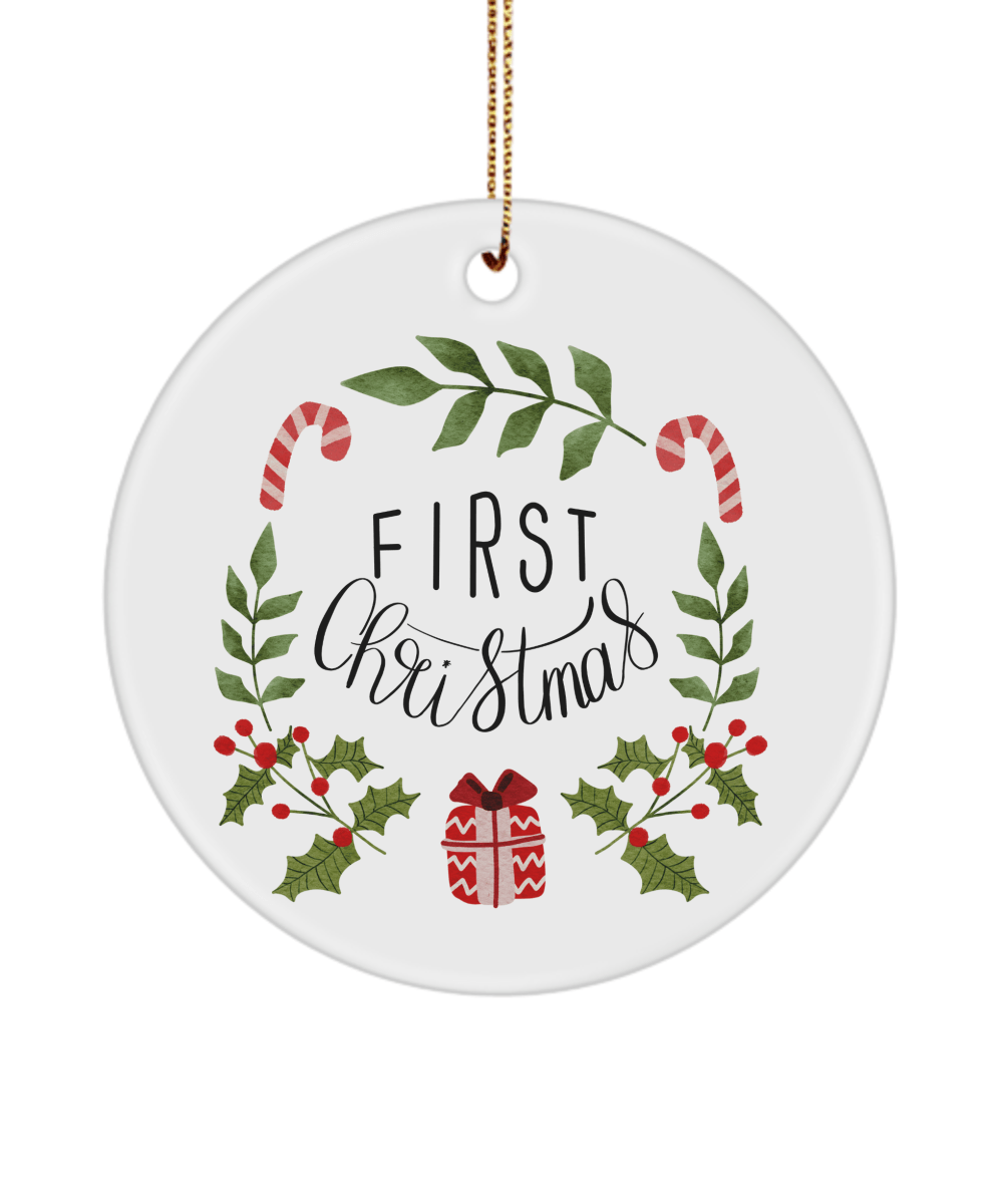 First Christmas Funny Christmas Ceramic Ornament for Family Tree Hanging (version 1) - We Love Your Gift