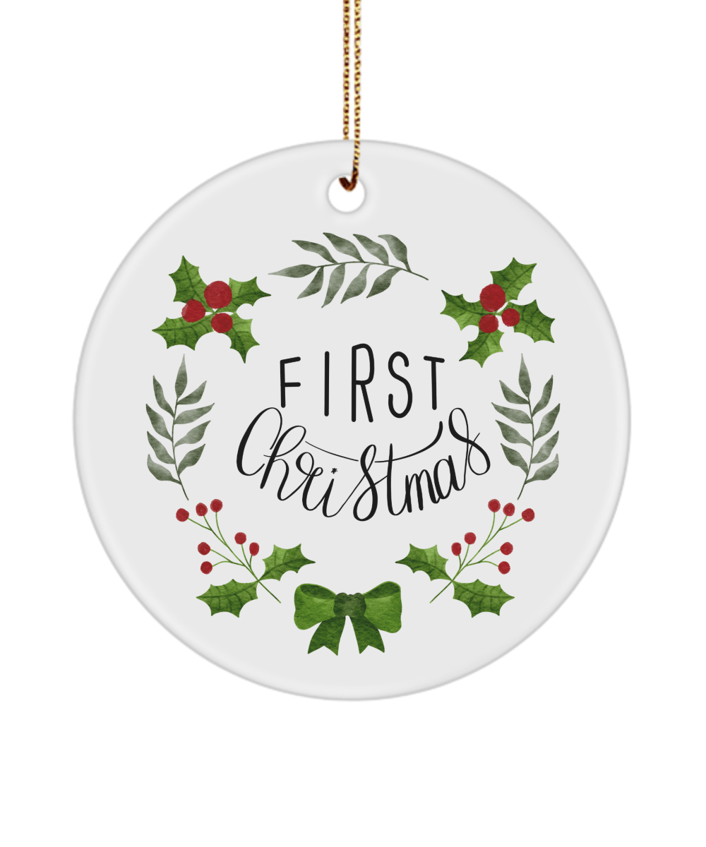 First Christmas Funny Christmas Ceramic Ornament for Family Tree Hanging (version 3) - We Love Your Gift