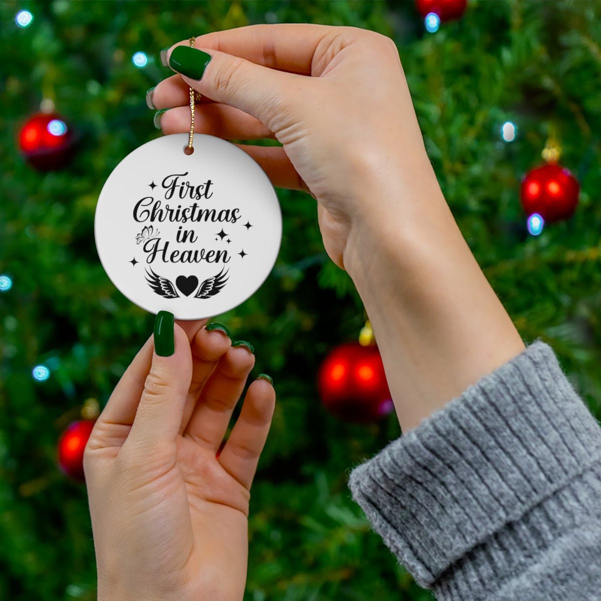 First Christmas In Heaven Memorial Ornament - We Love Your Gift