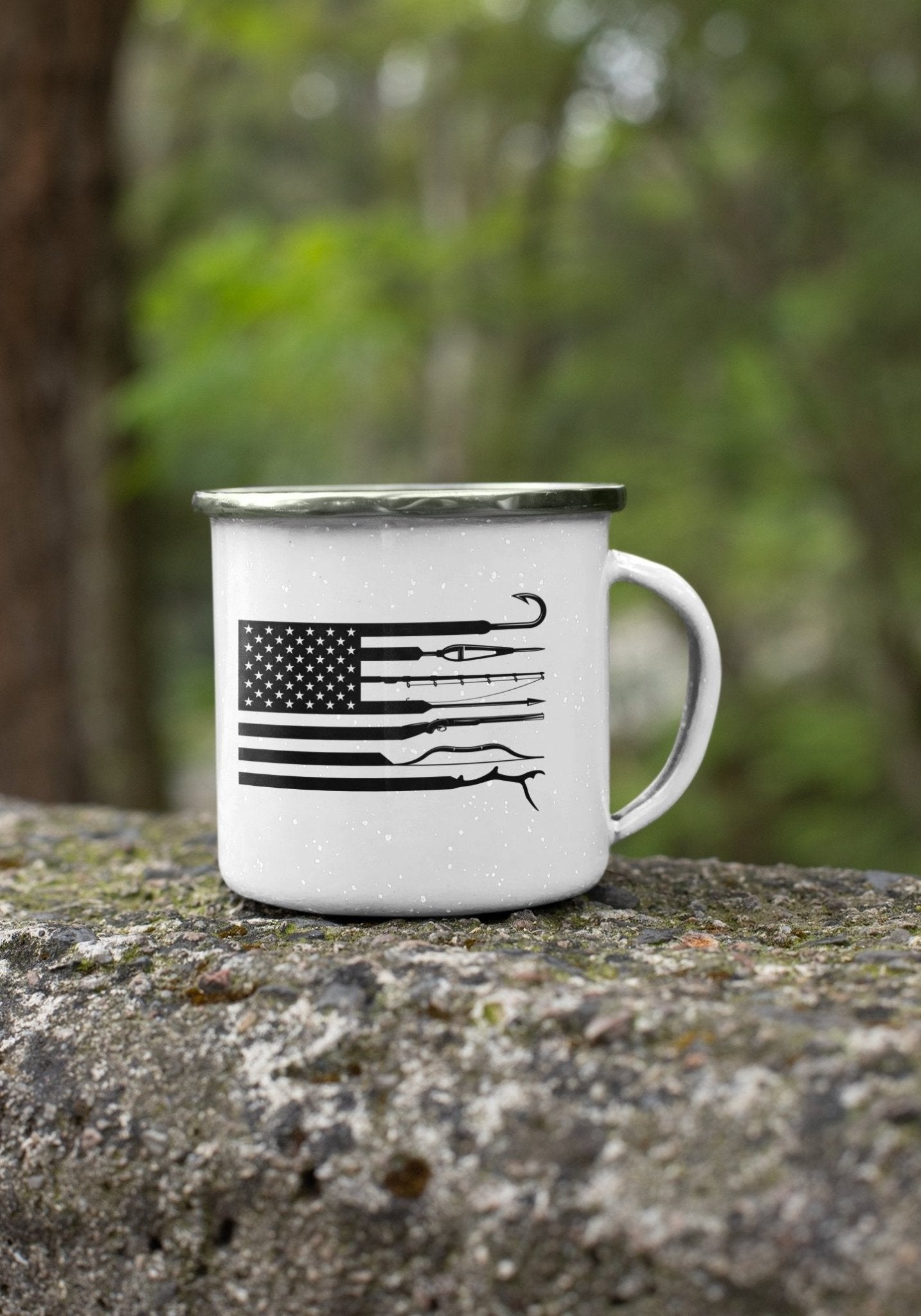 Fishing Hunting American Flag Coffee Mug - We Love Your Gift