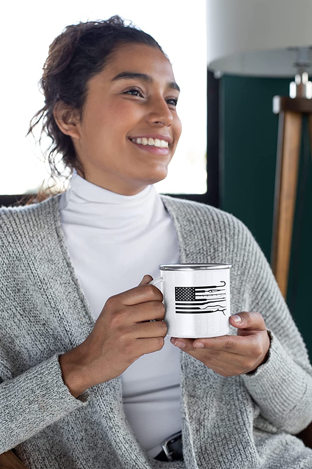 Fishing Hunting American Flag Coffee Mug - We Love Your Gift