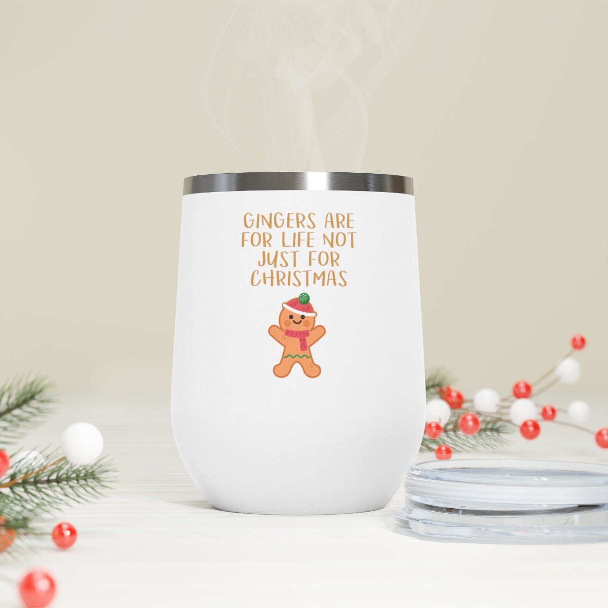 Gingers Are for Life - Holiday 12oz Insulated Wine Tumbler - We Love Your Gift