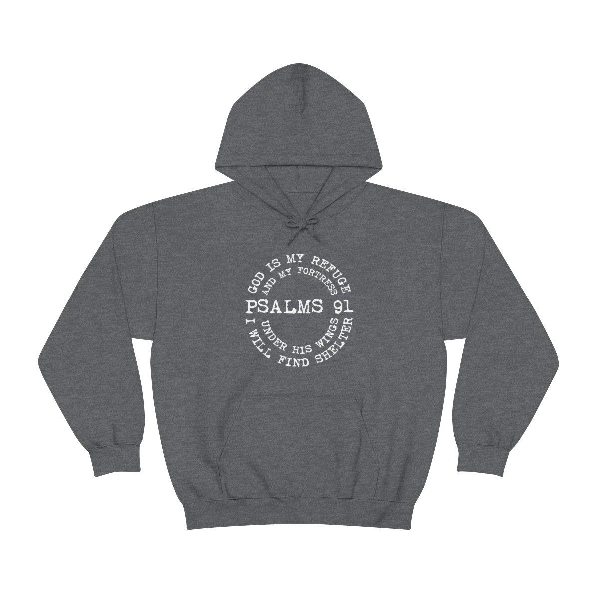 God is my Refuge and my Fortress Psalm 91 Under his Wings Hoodie - We Love Your Gift