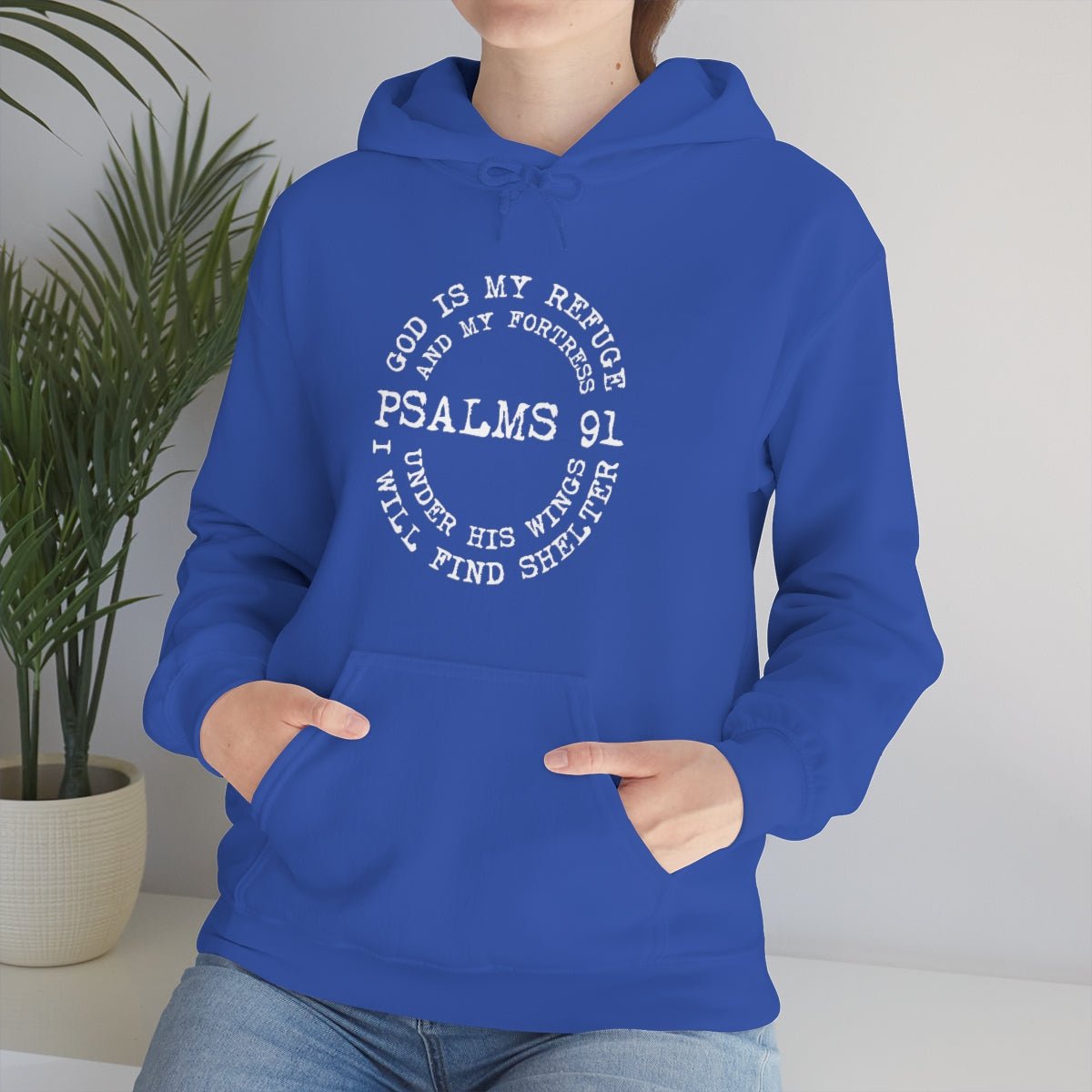 God is my Refuge and my Fortress Psalm 91 Under his Wings Hoodie - We Love Your Gift