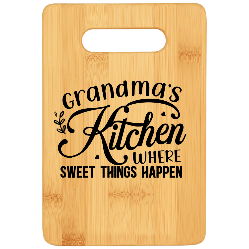 Grandmas Kitchen Where Sweet Things Happen Cutting Board - We Love Your Gift