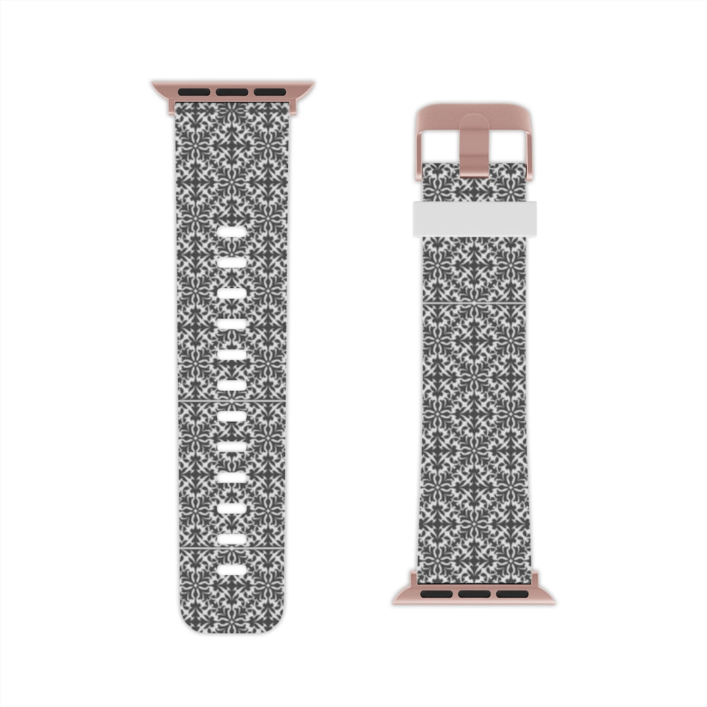 Gray Damask Apple Watch Band - We Love Your Gift