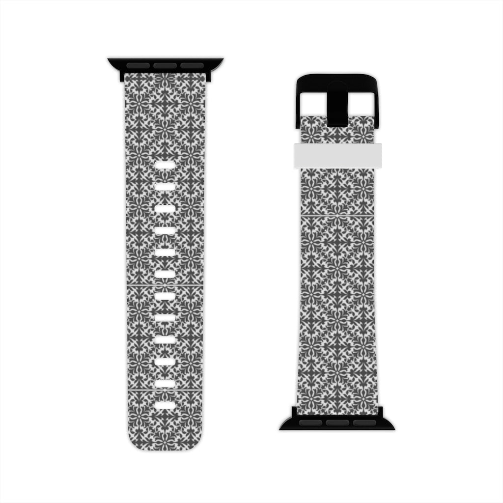 Gray Damask Apple Watch Band - We Love Your Gift