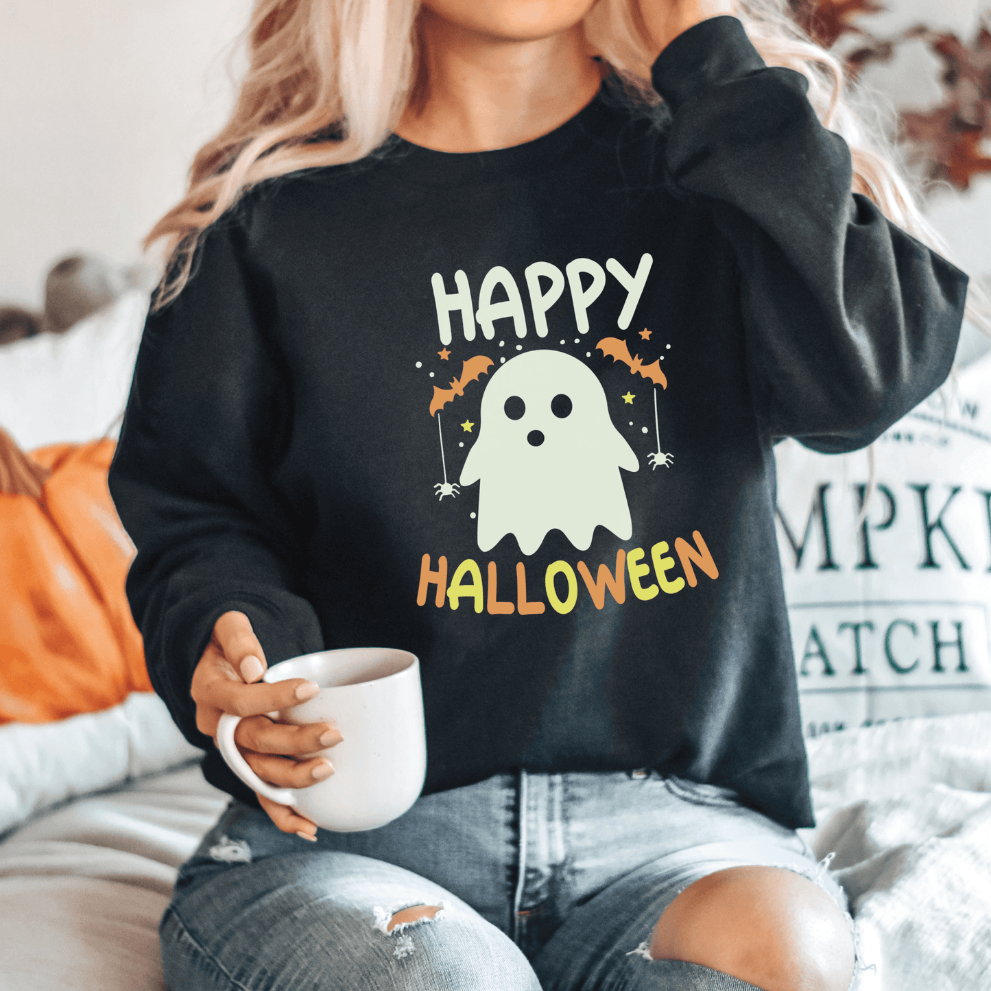 Happy Halloween Sweatshirt Print for Fall - We Love Your Gift