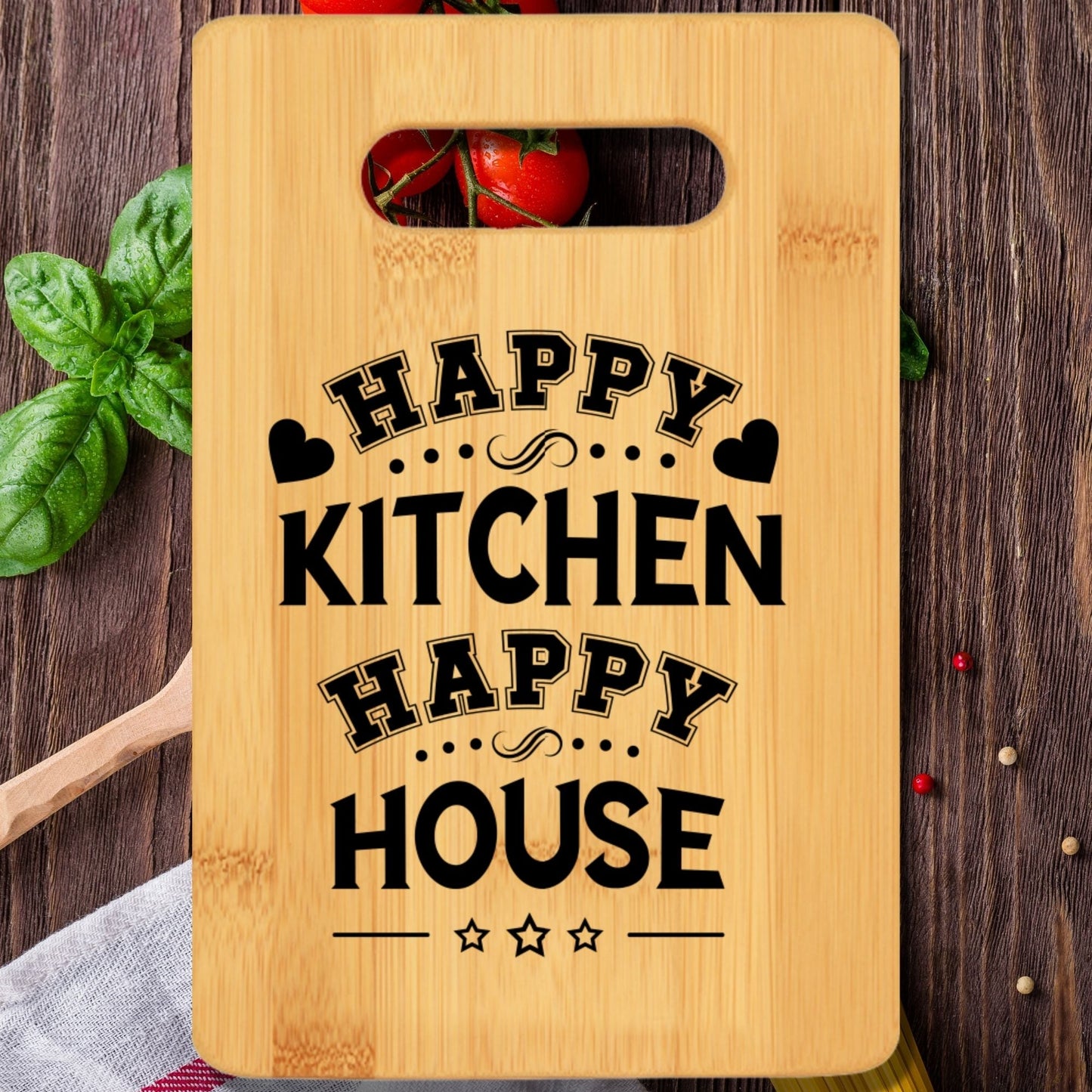 Happy Kitchen Happy House Cutting Board - We Love Your Gift