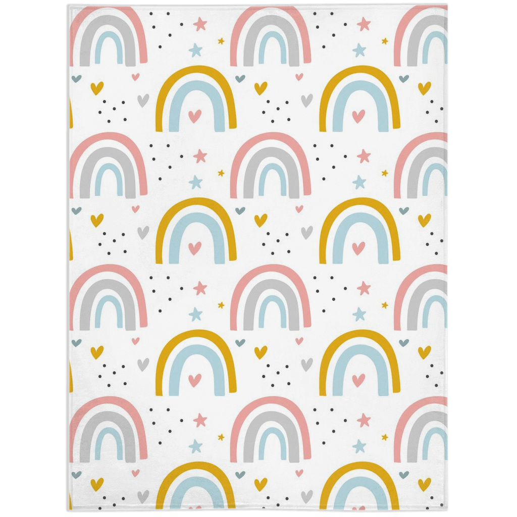 Hearts and Rainbows Minky Blankets - We Love Your Gift