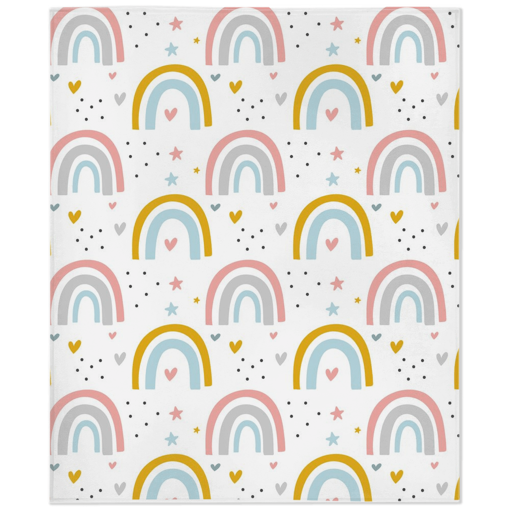 Hearts and Rainbows Minky Blankets - We Love Your Gift