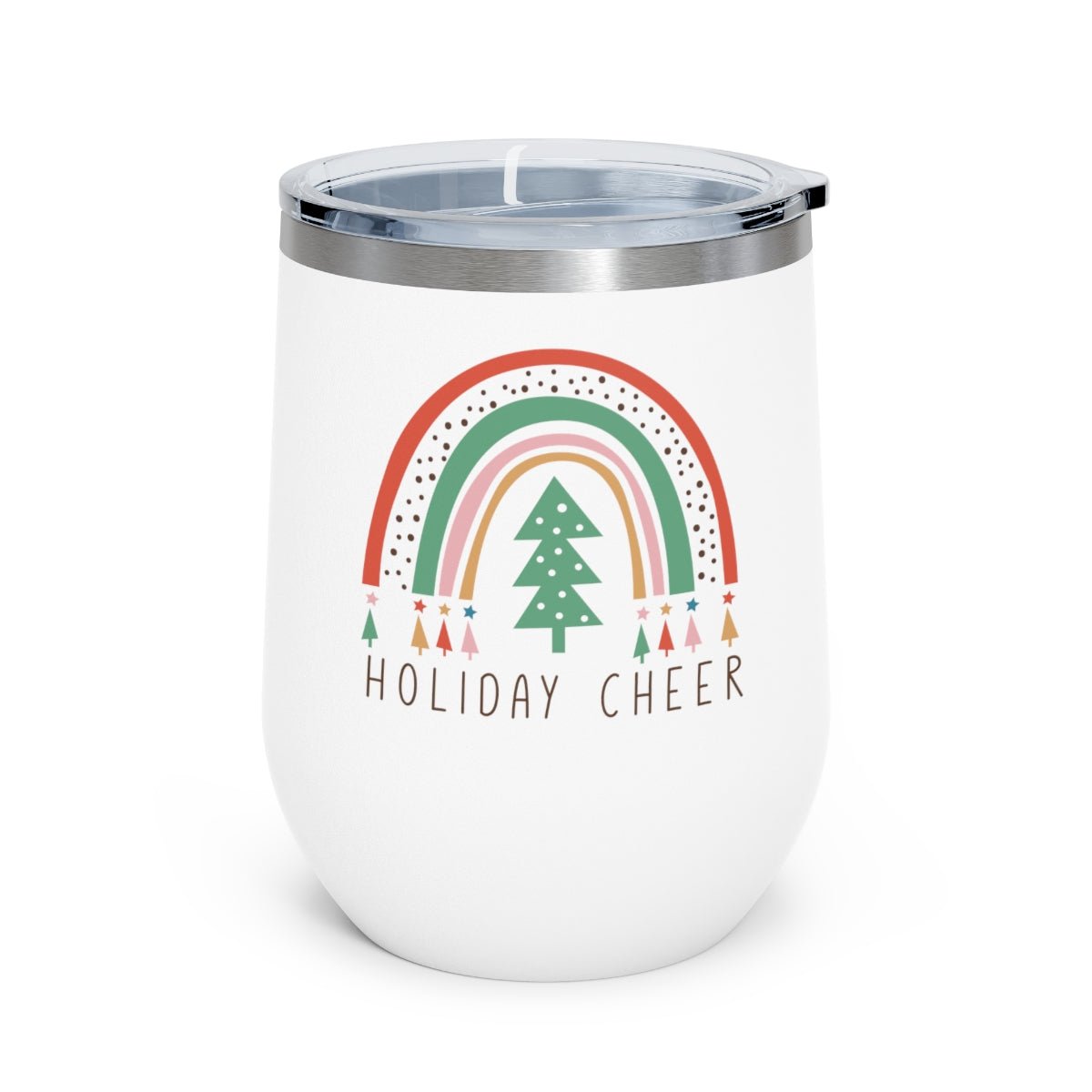 Holiday Cheer - Christmas 12oz Insulated Wine Tumbler - We Love Your Gift