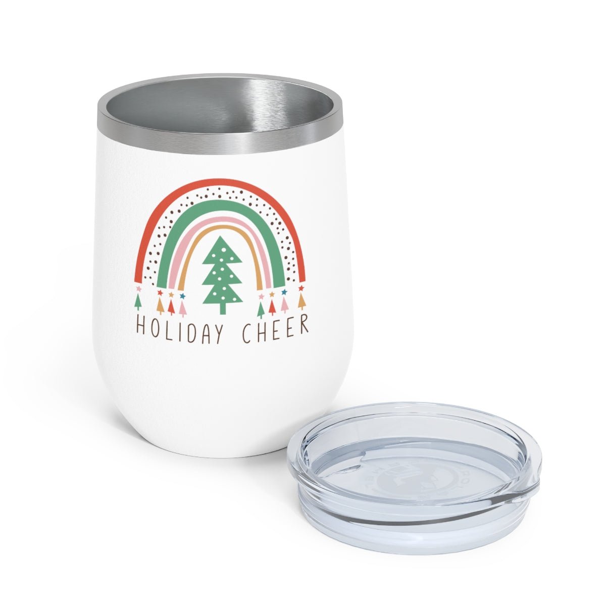 Holiday Cheer - Christmas 12oz Insulated Wine Tumbler - We Love Your Gift