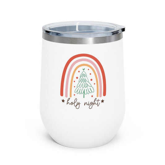 Holy Night - Holiday 12oz Insulated Wine Tumbler - We Love Your Gift