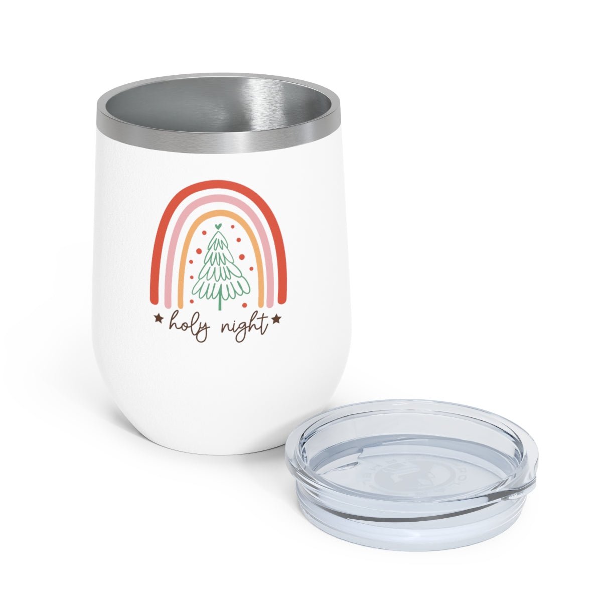 Holy Night - Holiday 12oz Insulated Wine Tumbler - We Love Your Gift