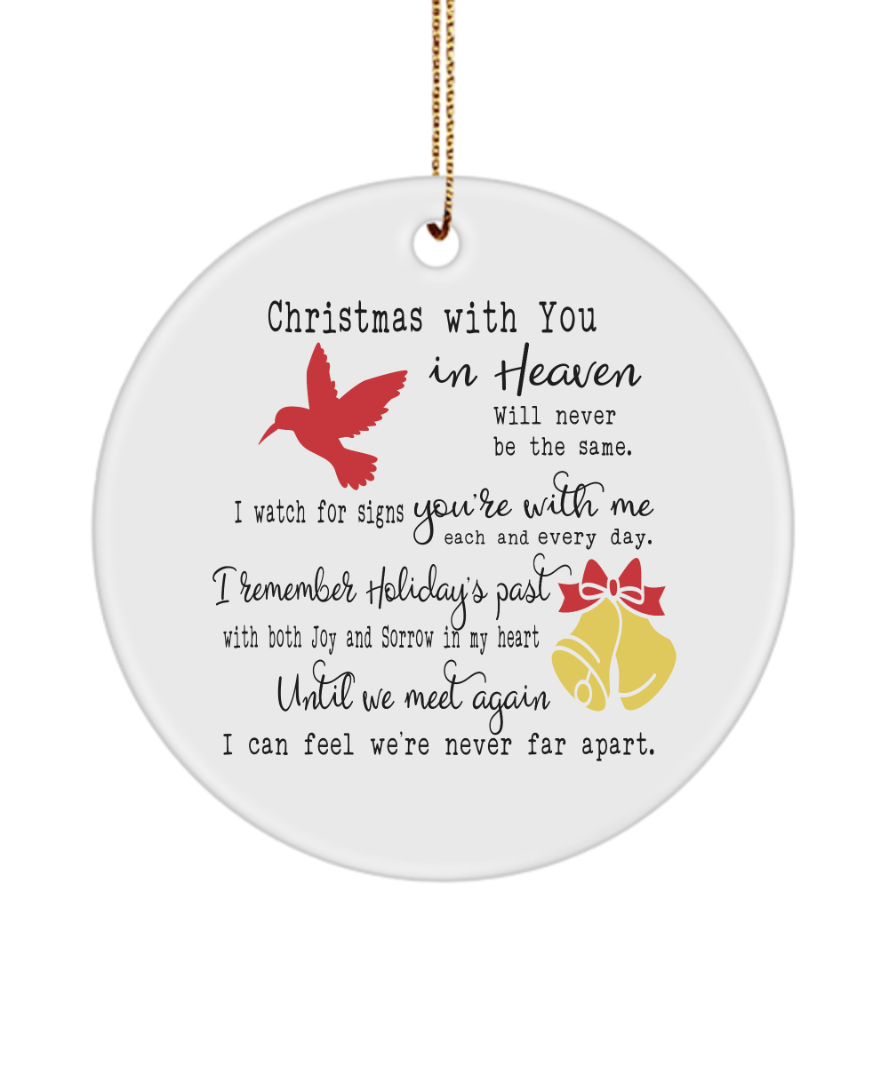 Hummingbird Christmas Memorial Ornament - We Love Your Gift