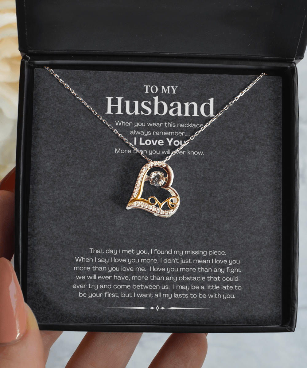 Husband Necklace Jewelry Gift Idea with Message Card - We Love Your Gift