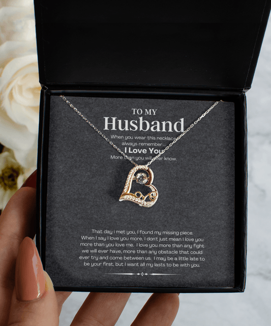 Husband Necklace Jewelry Gift Idea with Message Card - We Love Your Gift