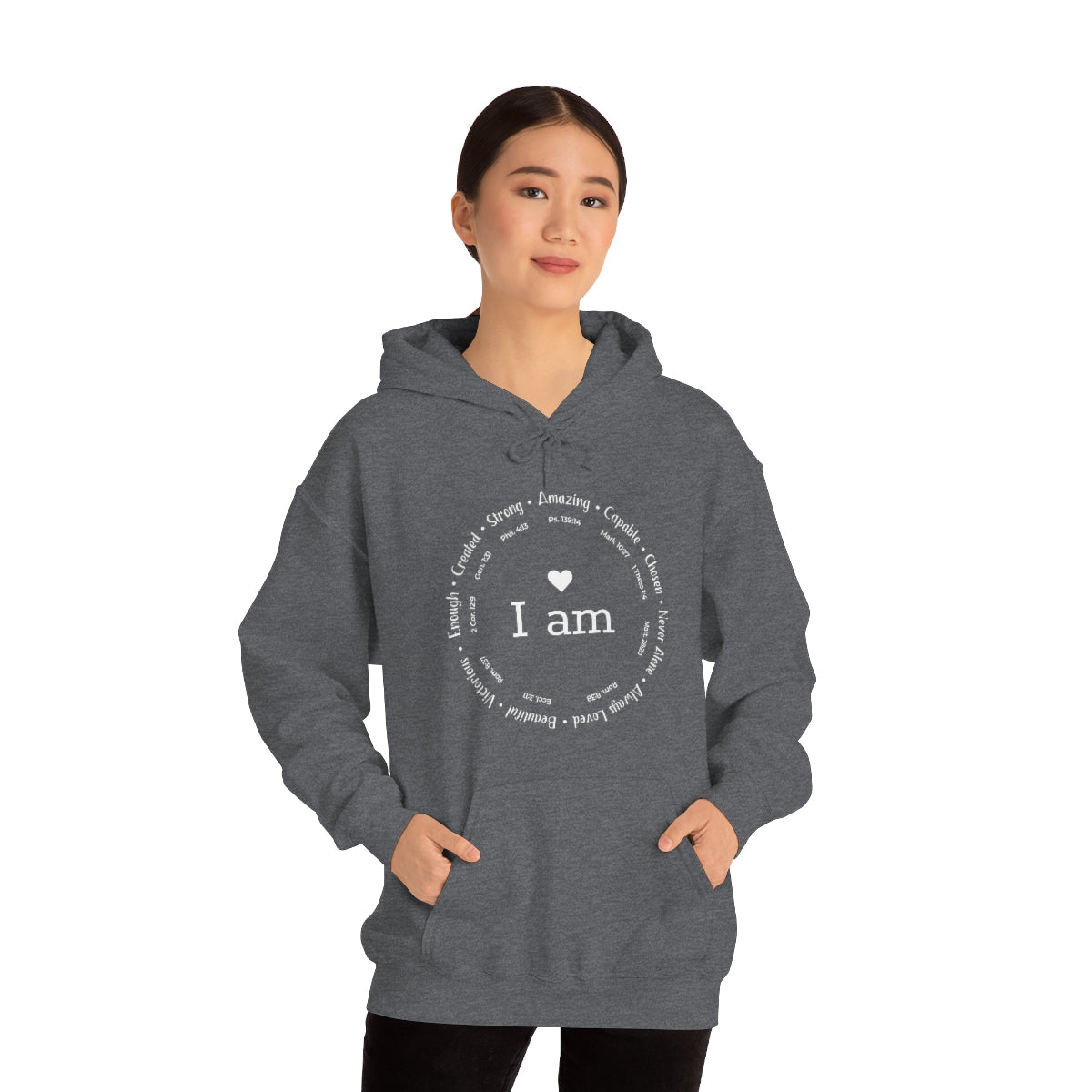 I am Circle Design Womens Positive Omens Affirmation Hoodie - We Love Your Gift