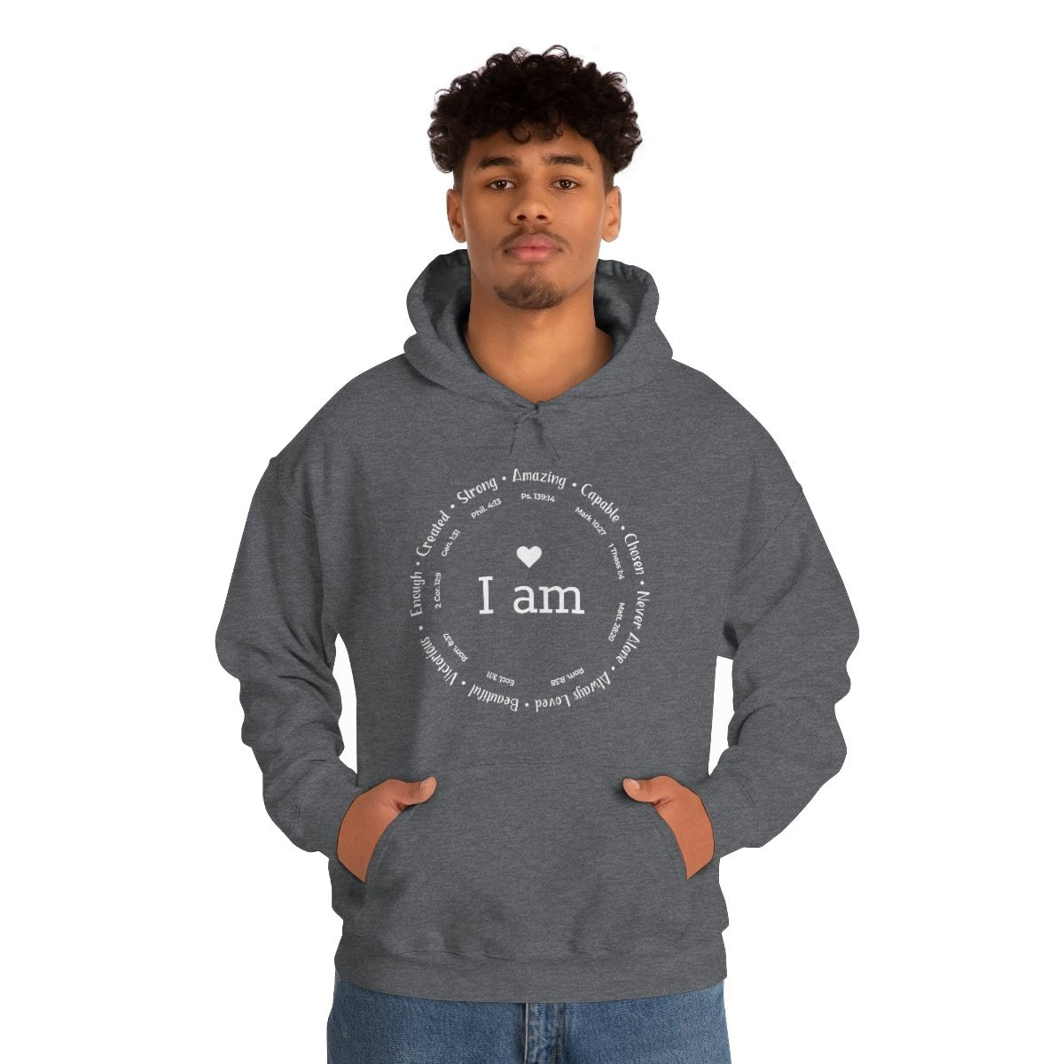 I am Circle Design Womens Positive Omens Affirmation Hoodie - We Love Your Gift