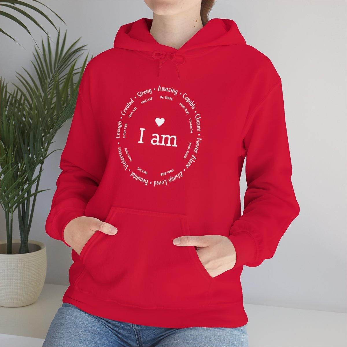 I am Circle Design Womens Positive Omens Affirmation Hoodie - We Love Your Gift