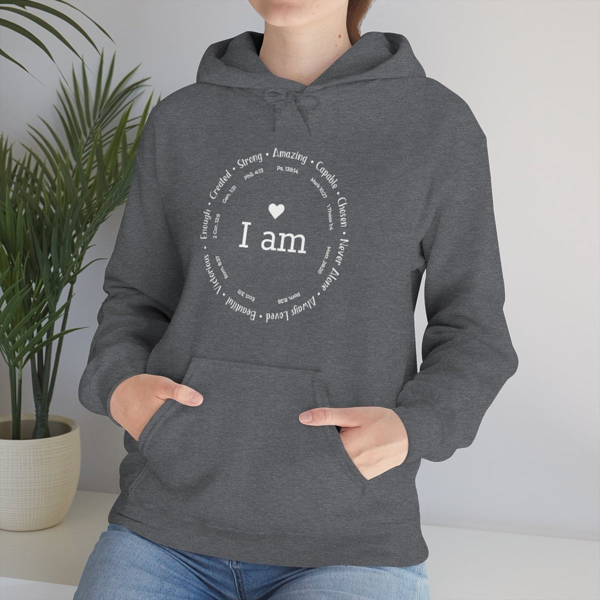 I am Circle Design Womens Positive Omens Affirmation Hoodie - We Love Your Gift