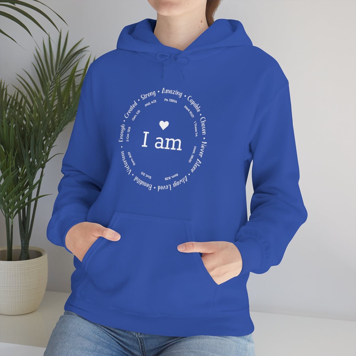 I am Circle Design Womens Positive Omens Affirmation Hoodie - We Love Your Gift