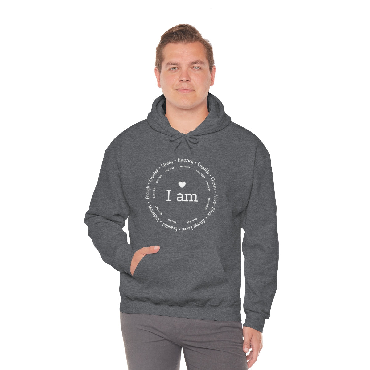 I am Circle Design Womens Positive Omens Affirmation Hoodie - We Love Your Gift