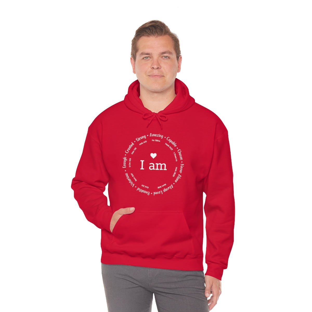 I am Circle Design Womens Positive Omens Affirmation Hoodie - We Love Your Gift