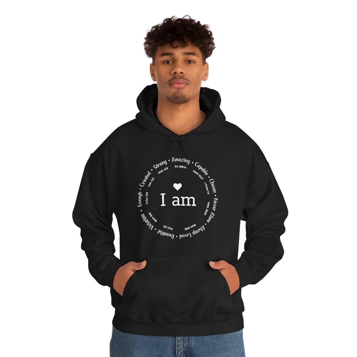 I am Circle Design Womens Positive Omens Affirmation Hoodie - We Love Your Gift