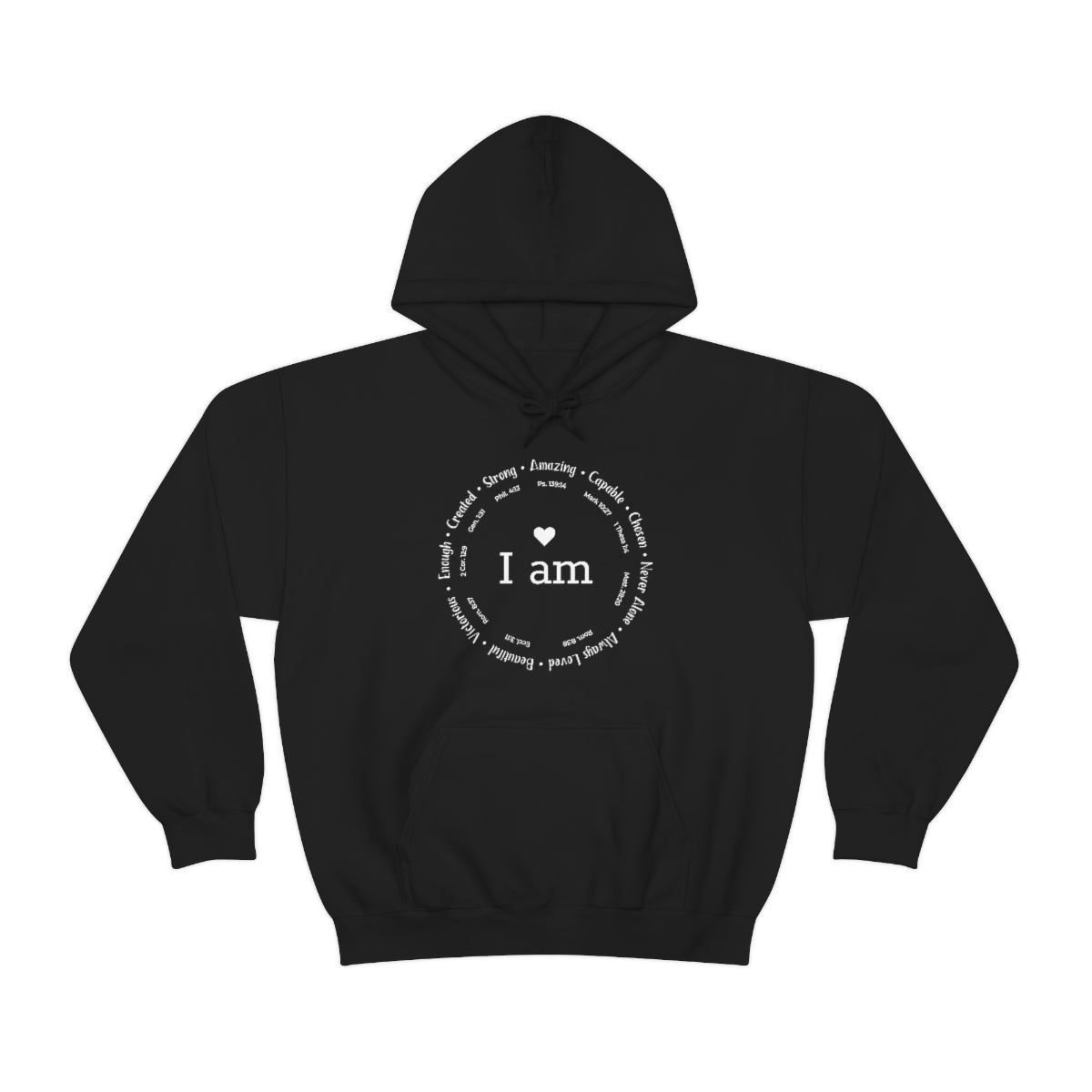 I am Circle Design Womens Positive Omens Affirmation Hoodie - We Love Your Gift