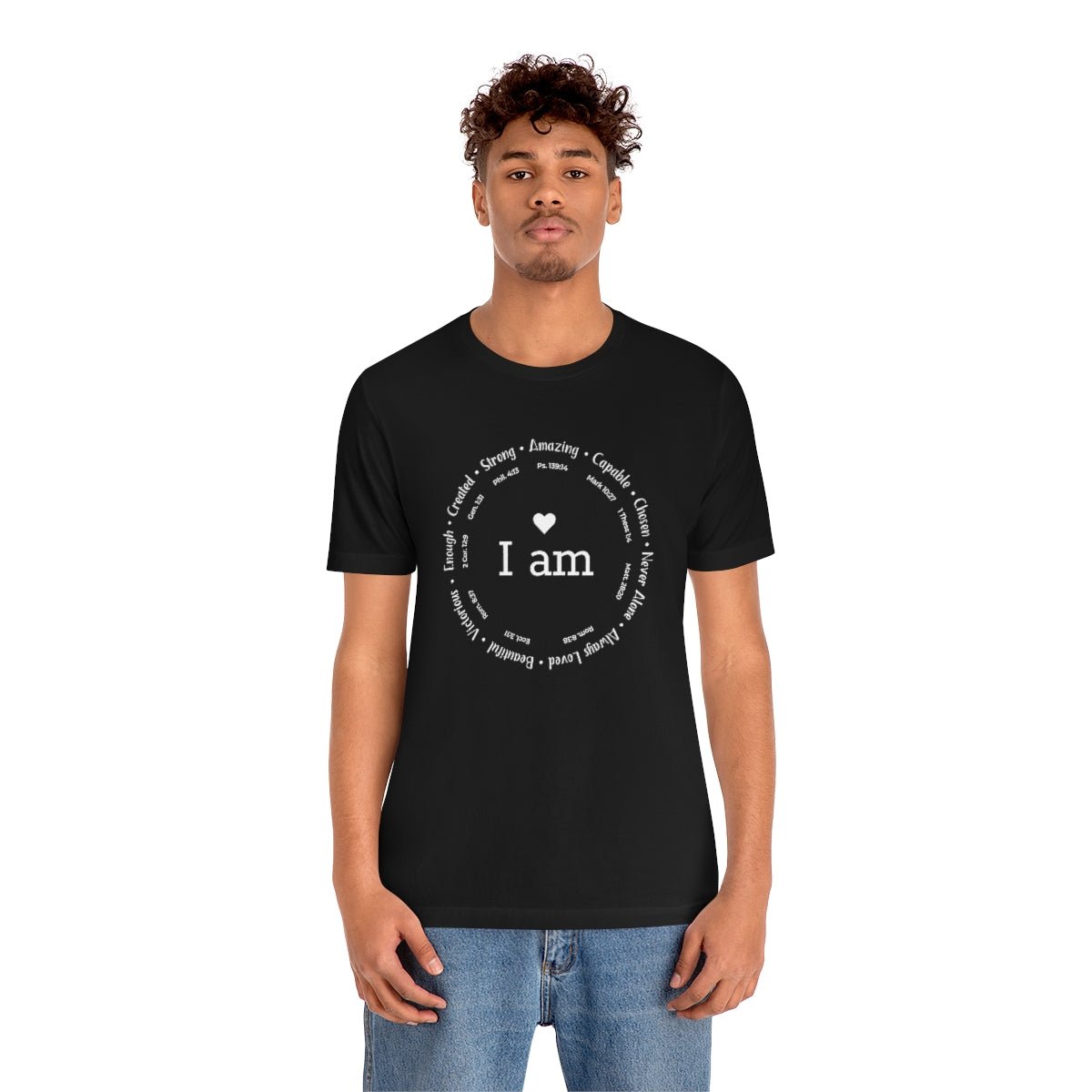 I am Circle Design Womens Positive Omens Affirmation Tshirt - We Love Your Gift