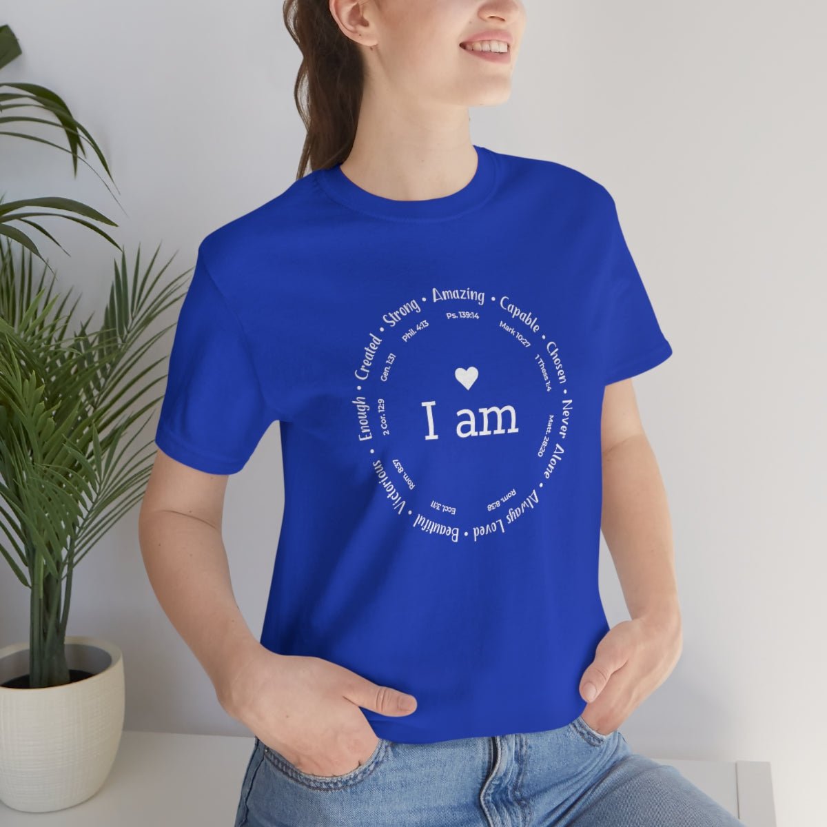 I am Circle Design Womens Positive Omens Affirmation Tshirt - We Love Your Gift