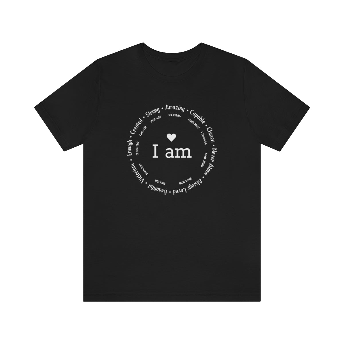 I am Circle Design Womens Positive Omens Affirmation Tshirt - We Love Your Gift