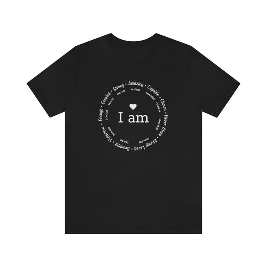 I am Circle Design Womens Positive Omens Affirmation Tshirt - We Love Your Gift