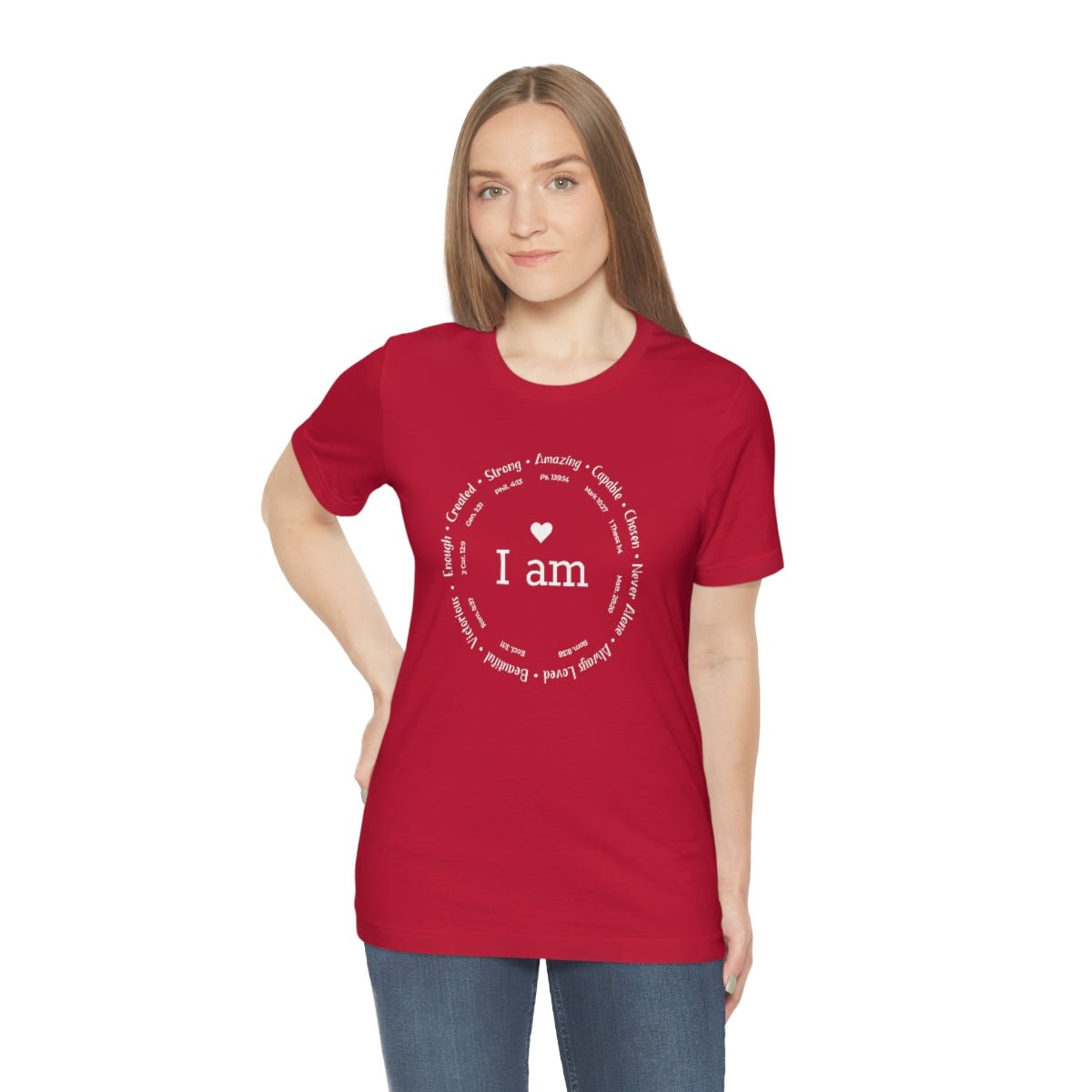 I am Circle Design Womens Positive Omens Affirmation Tshirt - We Love Your Gift