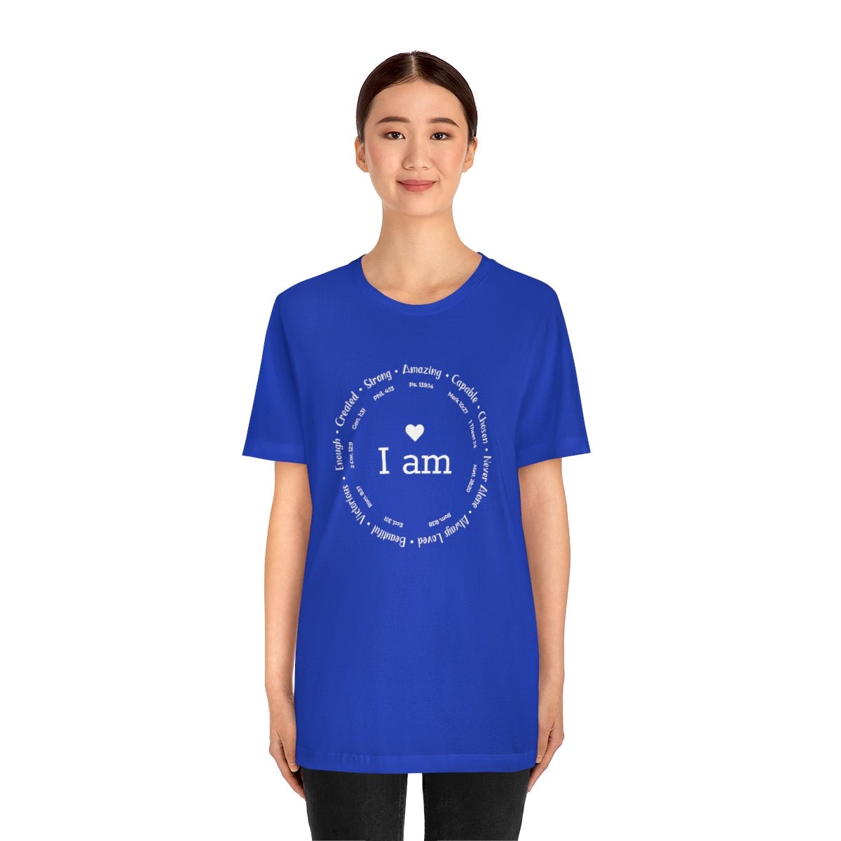 I am Circle Design Womens Positive Omens Affirmation Tshirt - We Love Your Gift