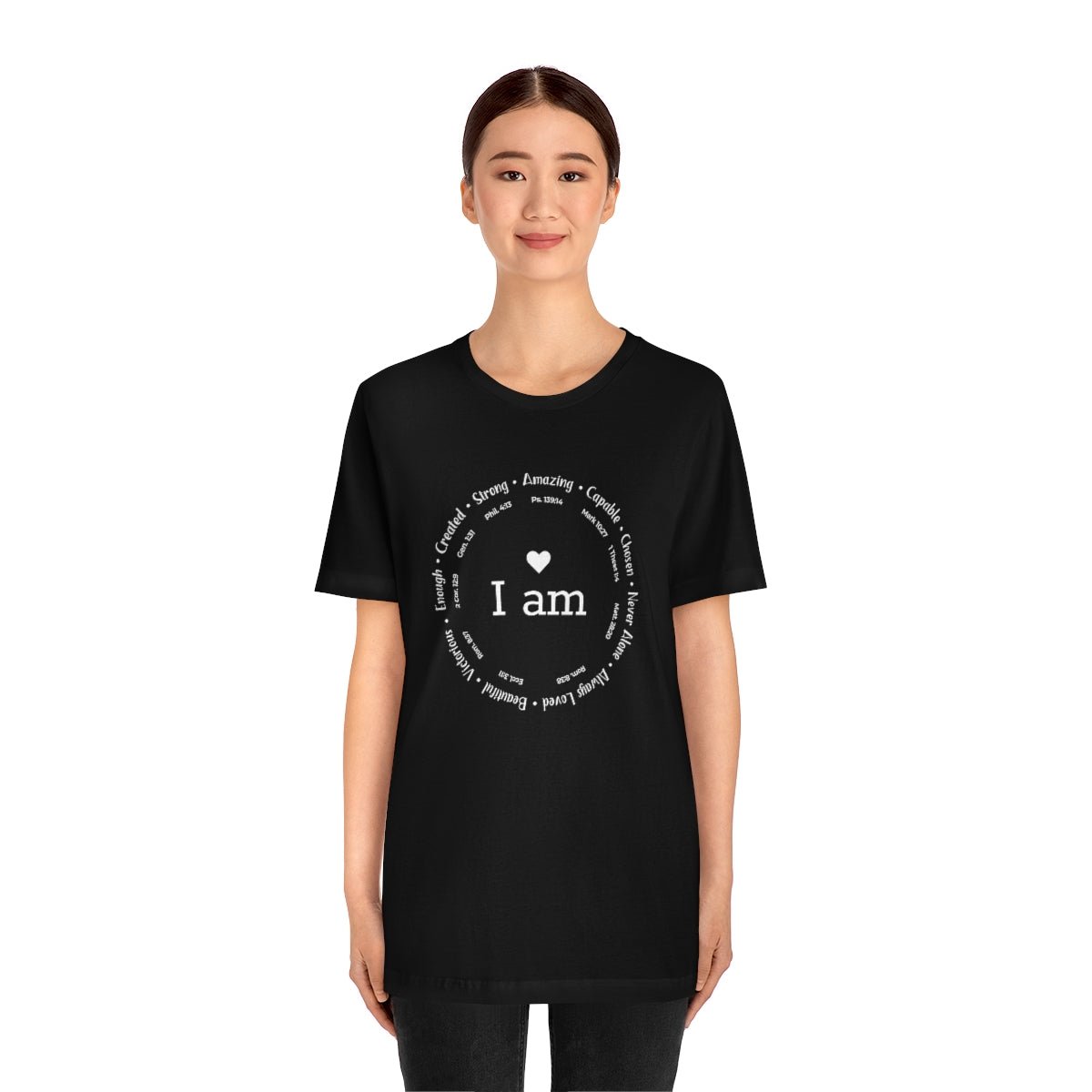 I am Circle Design Womens Positive Omens Affirmation Tshirt - We Love Your Gift