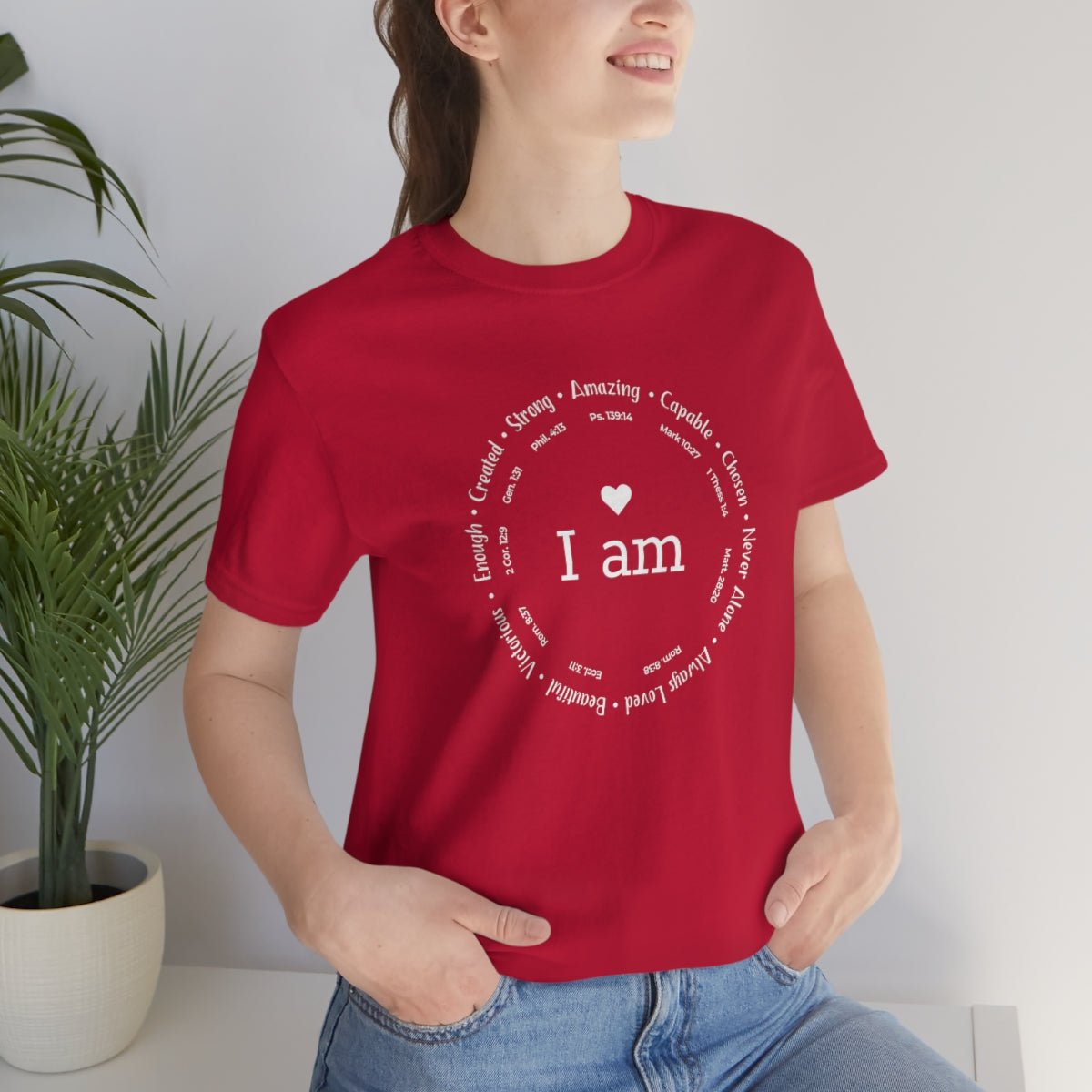 I am Circle Design Womens Positive Omens Affirmation Tshirt - We Love Your Gift