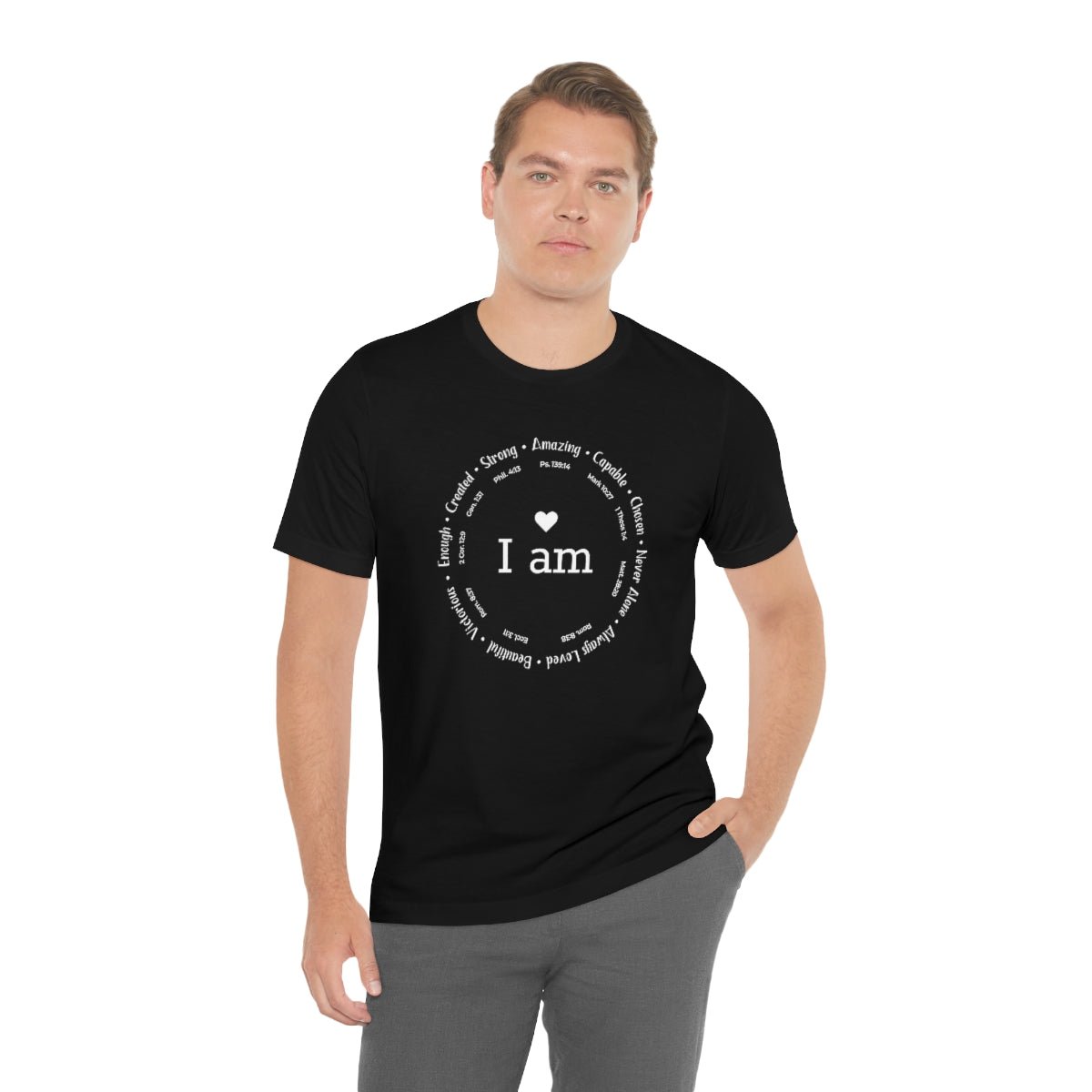 I am Circle Design Womens Positive Omens Affirmation Tshirt - We Love Your Gift