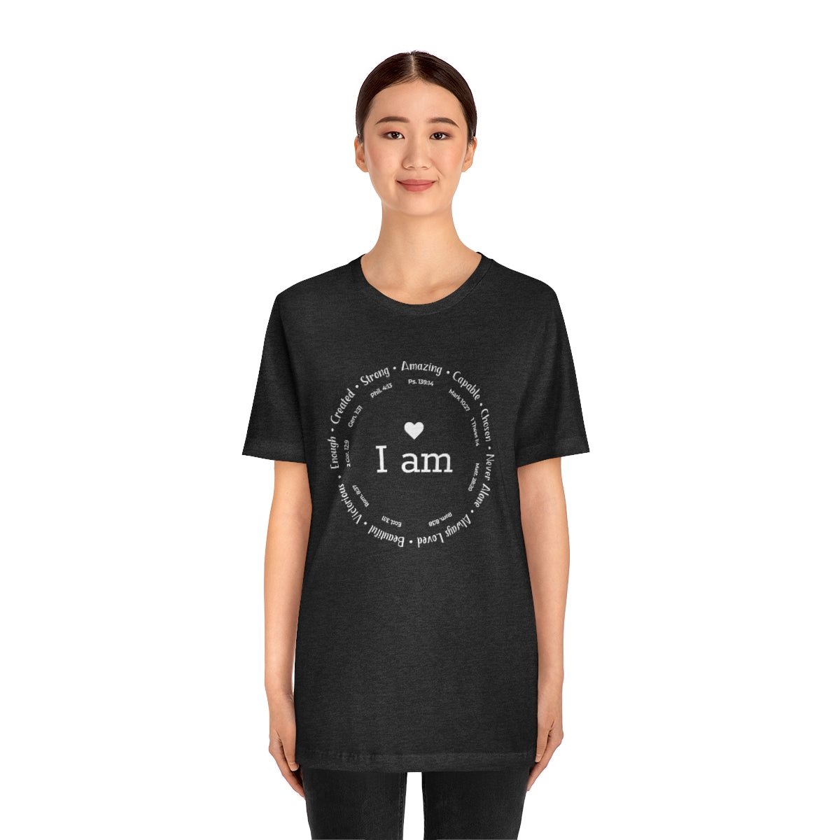 I am Circle Design Womens Positive Omens Affirmation Tshirt - We Love Your Gift